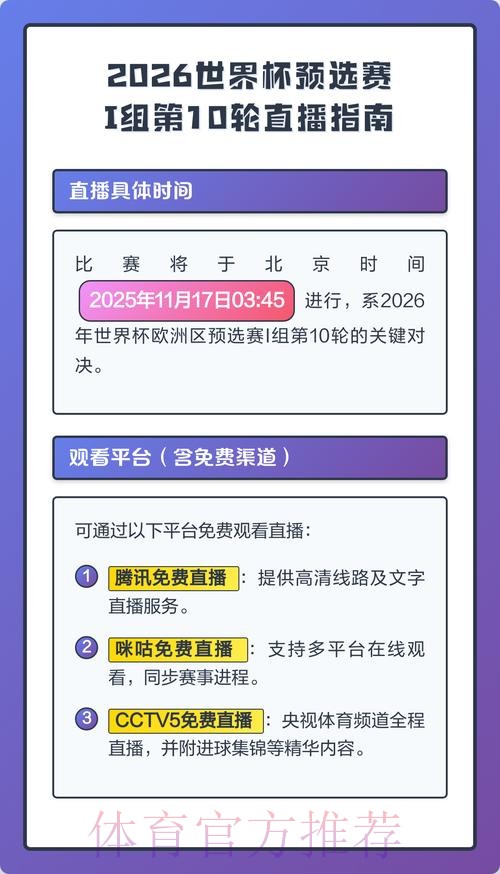 2026世界杯直播预告及观看指南